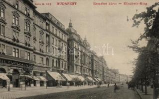 Budapest VII. Erzsébet körút, fürdő és uszoda, Berkovits Mór és Titz Gyula üzletei