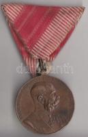 1898. "Jubileumi Emlékérem Fegyveres Erő Számára / Signum memoriae" Br kitüntetés mellszal...