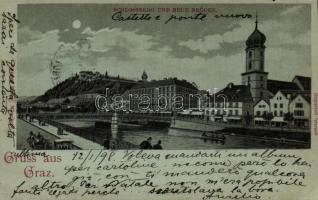 1898 Graz, Schlossberg litho (EK)