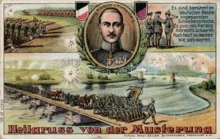 German military propaganda, Albrecht, Duke of Württemberg, litho (EB)