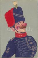 Hussar, textile card