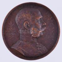 Ausztria 1898. "1848-1898. I. Ferenc József / Istenért, császárért és hazáért ..." Br emlékérem (50mm) szign.:W. Pittner T:2-  Austria 1898. "1848-1898. Franz Joseph I / For God, Emperor and Fatherland ..." Br commemorative medallion (50mm) sign.:W. Pittner C:VF