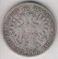 Ausztria 1888. 1Fl Ag Ferenc József T:2-,3 Austria 1888. 1 Florin Ag Franz Joseph C:VF,F 