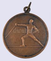 ~1930. Bronz vívó sportérem (30mm) szign.: LUDWIG T:2