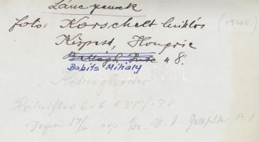 cca 1940 Korschelt Miklós (1900-1982): Láncszemek. Vintage fotó, aláírt, 14,5x22cm