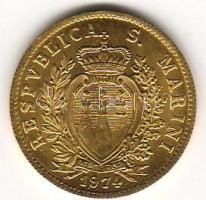 San Marino 1974. 2Sc arany 6g T:1