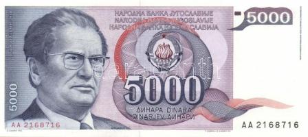 Jugoszlávia 1985. 5000D T:I Yugoslavia 1985. 5000 Dinara C:UNC