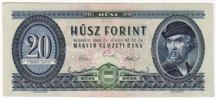1969. 20Ft, számozás erősen balra csúszva! T:I