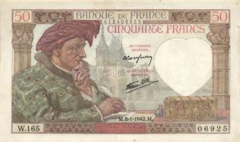 Franciaország 1942. 50Fr T:III France 1942. 50 Francs C:F