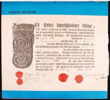 Modern reprodukció  XVIII és XIX sz-i fejléces orvosi okmányokról és oklevelekről