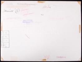 1935 Osoha László: Utcarészlet, vintage alkotás. Pecséttel jelzett. (sarok kissé sérült) / 1935 Stre...