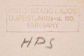 cca 1935 Szabó Lajos (Újpest): Derű, pecséttel jelzett vintage fotóművészeti alkotás, kartonra ragas...