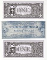 Szegedi Nemzeti Színház "Színpadi $" + 2db "Jack Daniels" reklám $ T:I