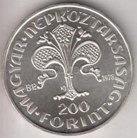 1978. 200Ft Ag "Első magyar aranyforint" T:BU