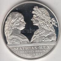 1990. 500Ft Ag "Mátyás király-Beatrix" T:PP