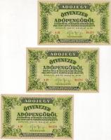 1946. 50.000Adóp. egymásutáni sorszámok T:II Csak egyszer hajtva, törve nem!