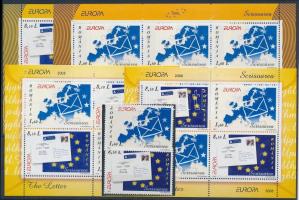 Europa CEPT: The letter set + mini-sheet pair + block pair Europa CEPT: A Levél sor + kisív pár + bl...