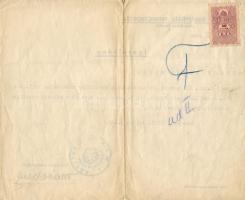 1939. Igazolvány a II. osztályú ezüst vitézségi érem kiadásáról