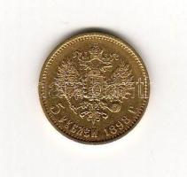 Oroszország 1898. 5R "Miklós" arany 4,3g T:2/3+