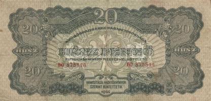 7db vegyes "Vörös Hadsereg Parancsnoksága" pengő bankjegy T:III,III-