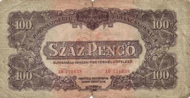 7db vegyes "Vörös Hadsereg Parancsnoksága" pengő bankjegy T:III,III-