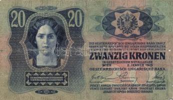 15db vegyes korona bankjegy T:III-IV