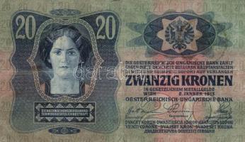 15db vegyes korona bankjegy T:III-IV