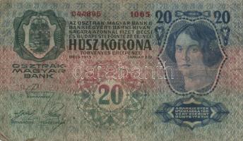 15db vegyes korona bankjegy T:III-IV