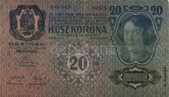 15db vegyes korona bankjegy T:III-IV