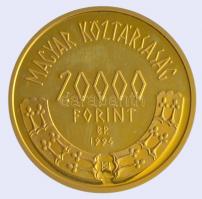 1996. 20.000Ft Au "Honfoglalás 1000. évfordulója" (6.982g/0.986/22mm) dísztokban T:PP Csak...