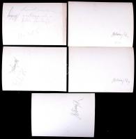 Cca 1940 Belházy Dezső fotóművész: 5db Magyaros stílus felvétele. Vintage alkotás, hátoldalukon szer...