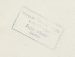 Cca 1950 Bojár Sándor (1914-2000) fotóművész: Portré felvétel. Vintage kópia, pecséttel jelzett, 19x...