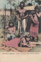 Toba chief / cacique with his wifes, folklore