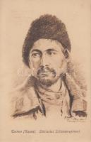 Siberian soldier, tartar, artist signed