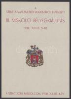 1938 Miskolci bélyegkiállítás emlékív