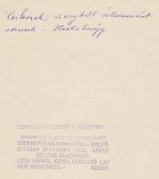 1920-30 Kerny István (1897-1963) fotográfus: Hortobágyi csikósok, akik áldomást isznak. Vintage fotó...