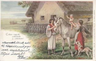 Hungarian folklore, Csikós, artist signed