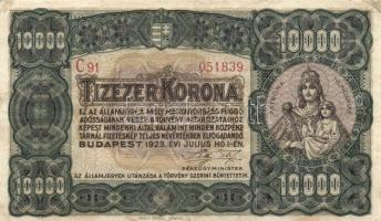 1923. 10.000K "Orell Füssli Zürich" T:III