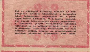 1946. 100.000AP hiányzó hátlapi alapnyomattal! + 1.000.000AP hátlapon felfelé csúszott nyomattal T:I...