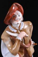 Herendi Cyrano de Bergerac, kézzel festett, jelzett, hibátlan, m:33 cm