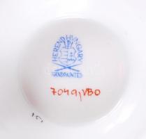 Herendi Viktória mintás kis váza, kézzel festett, jelzett, hibátlan, m:8 cm, d:15 cm