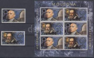 2009 Europa CEPT: Csillagászat sor Mi 650-651 A + bélyegfüzetlap H-Blatt 11