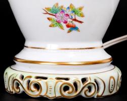 Herendi Viktória mintás lámpatest, kézzel festett, jelzett, hibátlan, m:28 cm, szerelékkel m:52 cm