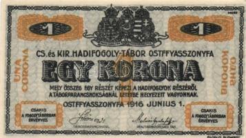Ostffyasszonyfa / hadifogolytábor 1916. június 1. 1K arab sorozat és sorszámmal T:I
