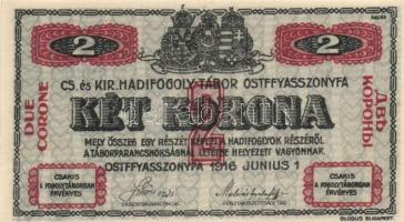 Ostffyasszonyfa / hadifogolytábor 1916. június 1. 2K arab sorozat és sorszámmal T:I