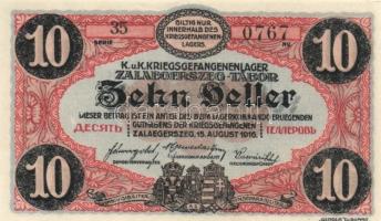 Zalaegerszeg / hadifogolytábor 1916. június 1. 10f arab sorozat és sorszámmal T:I