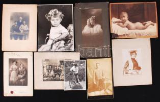 1900-1980 99 darabos fotótétel; régi, többsége keményhátú fénykép, kfl méretekben, sokféle témával