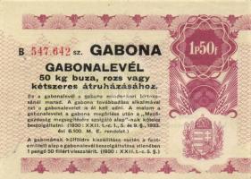 1930. 1P 50f Gabonalevél T:II-