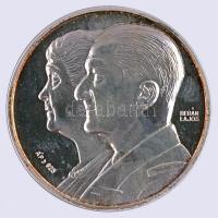 1993. "Vitéz Nagybányai Horthy Miklós és Neje Temetése III." Ag emlékérem (32,41g/0.925/40mm) díszdobozban tanúsítvánnyal! T:PP Csak 2000db!