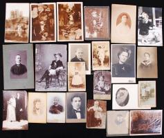 1890-1945 Régi fotók felerészben keményhátúak, kb 20 db